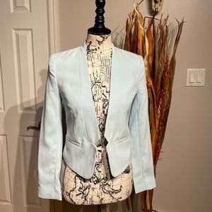 Vintage y2k Work Summer Open Cardigan Fit Flare Crepe chiffon cover tuxed Preppy